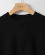 ZMFCE21145 al'aise modulation(アレーズモジュレーション) 【洗える】配色レイヤードリブニットプルオーバー ブラック