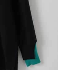 ZMFCE21145 al'aise modulation(アレーズモジュレーション) 【洗える】配色レイヤードリブニットプルオーバー ブラック