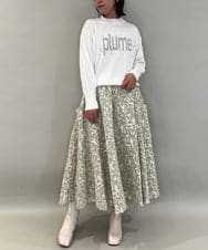 ZMFCE23155 al'aise modulation(アレーズモジュレーション) 【洗える】フロントロゴデザインニットプルオーバー ホワイト