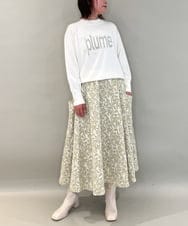 ZMFCE23155 al'aise modulation(アレーズモジュレーション) 【洗える】フロントロゴデザインニットプルオーバー ホワイト