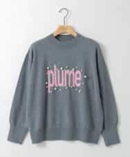 ZMFCE23155 al'aise modulation(アレーズモジュレーション) 【洗える】フロントロゴデザインニットプルオーバー ダークグレー