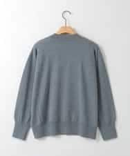 ZMFCE23155 al'aise modulation(アレーズモジュレーション) 【洗える】フロントロゴデザインニットプルオーバー ダークグレー