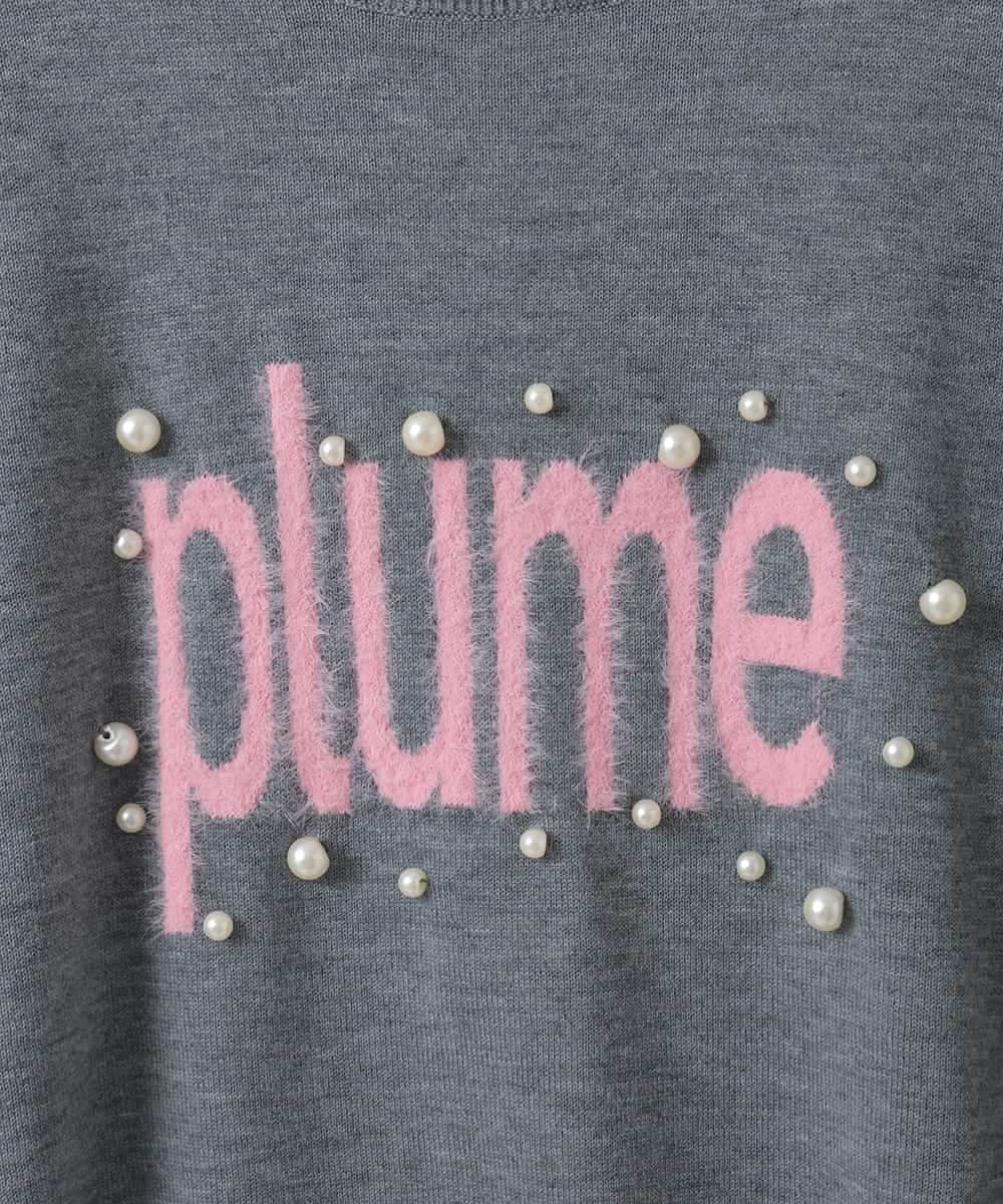 ZMFCE23155 al'aise modulation(アレーズモジュレーション) 【洗える】フロントロゴデザインニットプルオーバー ダークグレー