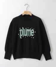 ZMFCE23155 al'aise modulation(アレーズモジュレーション) 【洗える】フロントロゴデザインニットプルオーバー ブラック