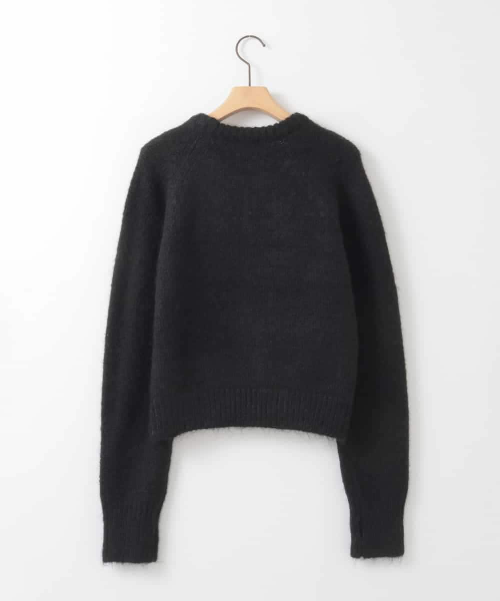 ZMFCE25150 al'aise modulation(アレーズモジュレーション) スパングルフラワーデザインニットプルオーバー ブラック