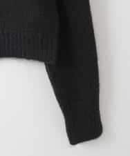 ZMFCE25150 al'aise modulation(アレーズモジュレーション) スパングルフラワーデザインニットプルオーバー ブラック