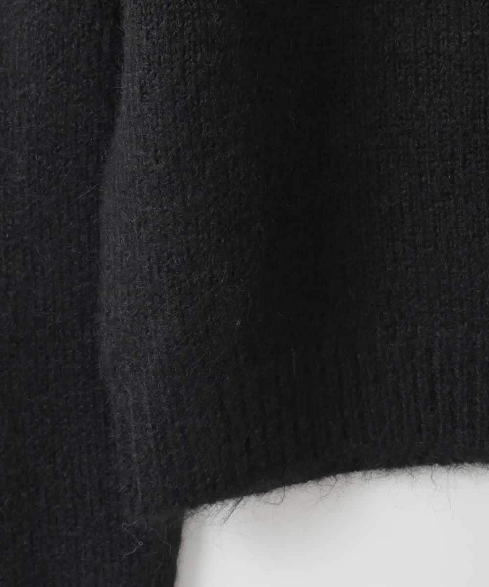 ZMFCE25150 al'aise modulation(アレーズモジュレーション) スパングルフラワーデザインニットプルオーバー ブラック