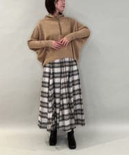 ZMFCE30169 al'aise modulation(アレーズモジュレーション) 【日本製】ドロストネックドルマンニットプルオーバー ベージュ