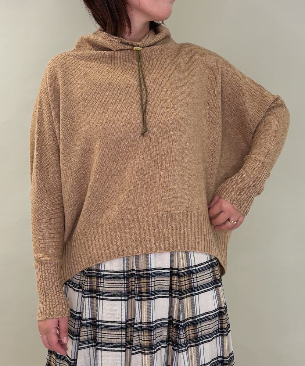 ZMFCE30169 al'aise modulation 【日本製】ドロストネックドルマンニットプルオーバー