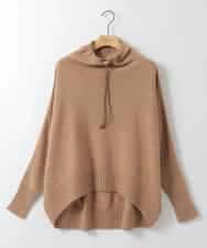 ZMFCE30169 al'aise modulation(アレーズモジュレーション) 【日本製】ドロストネックドルマンニットプルオーバー ベージュ