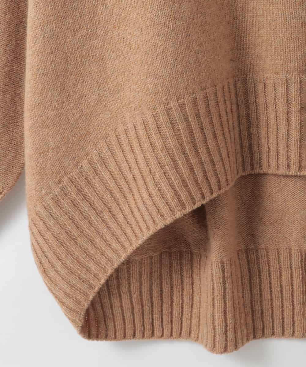 ZMFCE30169 al'aise modulation(アレーズモジュレーション) 【日本製】ドロストネックドルマンニットプルオーバー ベージュ