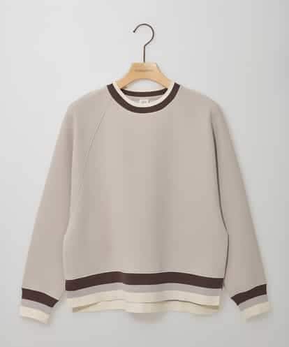 ZMFCE31130 al'aise modulation 【洗える/日本製】配色リブジャージープルオーバー