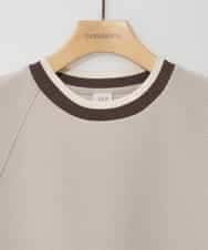 ZMFCE31130 al'aise modulation(アレーズモジュレーション) 【洗える/日本製】配色リブジャージープルオーバー グレー