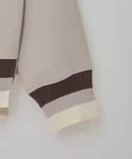 ZMFCE31130 al'aise modulation(アレーズモジュレーション) 【洗える/日本製】配色リブジャージープルオーバー グレー