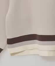 ZMFCE31130 al'aise modulation(アレーズモジュレーション) 【洗える/日本製】配色リブジャージープルオーバー グレー