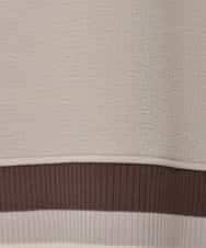 ZMFCE31130 al'aise modulation(アレーズモジュレーション) 【洗える/日本製】配色リブジャージープルオーバー グレー