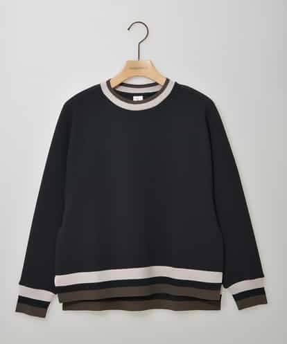 ZMFCE31130 al'aise modulation 【洗える/日本製】配色リブジャージープルオーバー