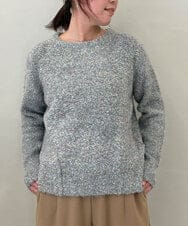 ZMFCE32140 al'aise modulation(アレーズモジュレーション) 切り替えデザインブークレニットプルオーバー グリーン