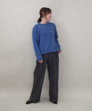 ZMFCE32140 al'aise modulation(アレーズモジュレーション) 切り替えデザインブークレニットプルオーバー ブルー