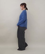 ZMFCE32140 al'aise modulation(アレーズモジュレーション) 切り替えデザインブークレニットプルオーバー ブルー