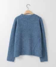 ZMFCE32140 al'aise modulation(アレーズモジュレーション) 切り替えデザインブークレニットプルオーバー ブルー