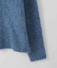 ZMFCE32140 al'aise modulation(アレーズモジュレーション) 切り替えデザインブークレニットプルオーバー ブルー