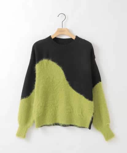 ZMFCE53110 al'aise modulation フェザー切り替えデザインニット