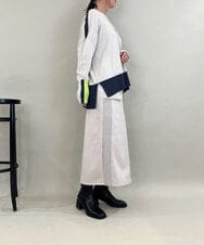 ZMFCE58099 al'aise modulation(アレーズモジュレーション) ラインカラーリブデザインニットプルオーバー グレー