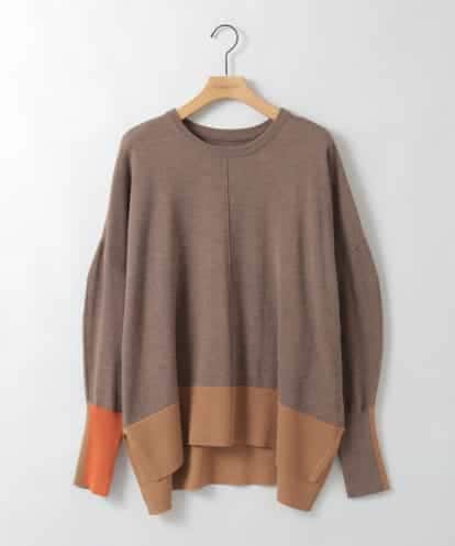 ZMFCE58099 al'aise modulation ラインカラーリブデザインニットプルオーバー