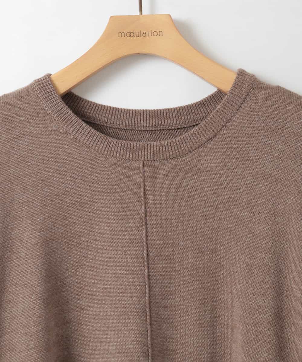 ZMFCE58099 al'aise modulation(アレーズモジュレーション) ラインカラーリブデザインニットプルオーバー ベージュ
