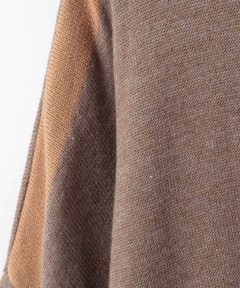 ZMFCE58099 al'aise modulation(アレーズモジュレーション) ラインカラーリブデザインニットプルオーバー ベージュ