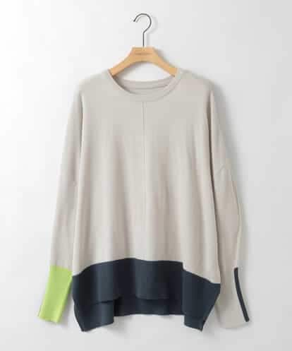 ZMFCE58099 al'aise modulation ラインカラーリブデザインニットプルオーバー