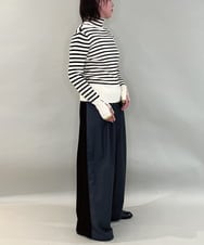 ZMFCE59099 al'aise modulation(アレーズモジュレーション) リブタートルネックニット グレー