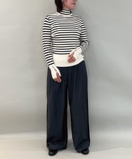 ZMFCE59099 al'aise modulation(アレーズモジュレーション) リブタートルネックニット グレー