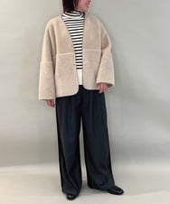 ZMFCE59099 al'aise modulation(アレーズモジュレーション) リブタートルネックニット グレー