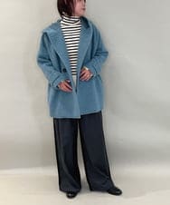 ZMFCE59099 al'aise modulation(アレーズモジュレーション) リブタートルネックニット グレー