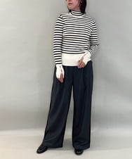 ZMFCE59099 al'aise modulation(アレーズモジュレーション) リブタートルネックニット グレー