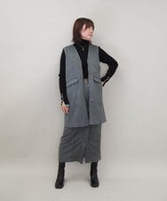 ZMFCE59099 al'aise modulation(アレーズモジュレーション) リブタートルネックニット ブラック