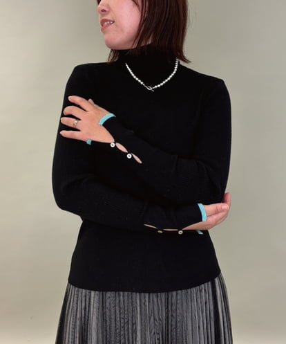 ZMFCE59099 al'aise modulation リブタートルネックニット