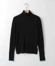 ZMFCE59099 al'aise modulation(アレーズモジュレーション) リブタートルネックニット ブラック
