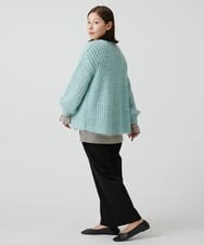 ZMFCW09130 al'aise modulation(アレーズモジュレーション) シアー袖リブニットプルオーバー ライトグレー