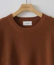 ZMFCW09130 al'aise modulation(アレーズモジュレーション) シアー袖リブニットプルオーバー ブラウン