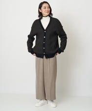 ZMFCW12120 al'aise modulation(アレーズモジュレーション) レイヤードライク配色ニットプルオーバー ホワイト