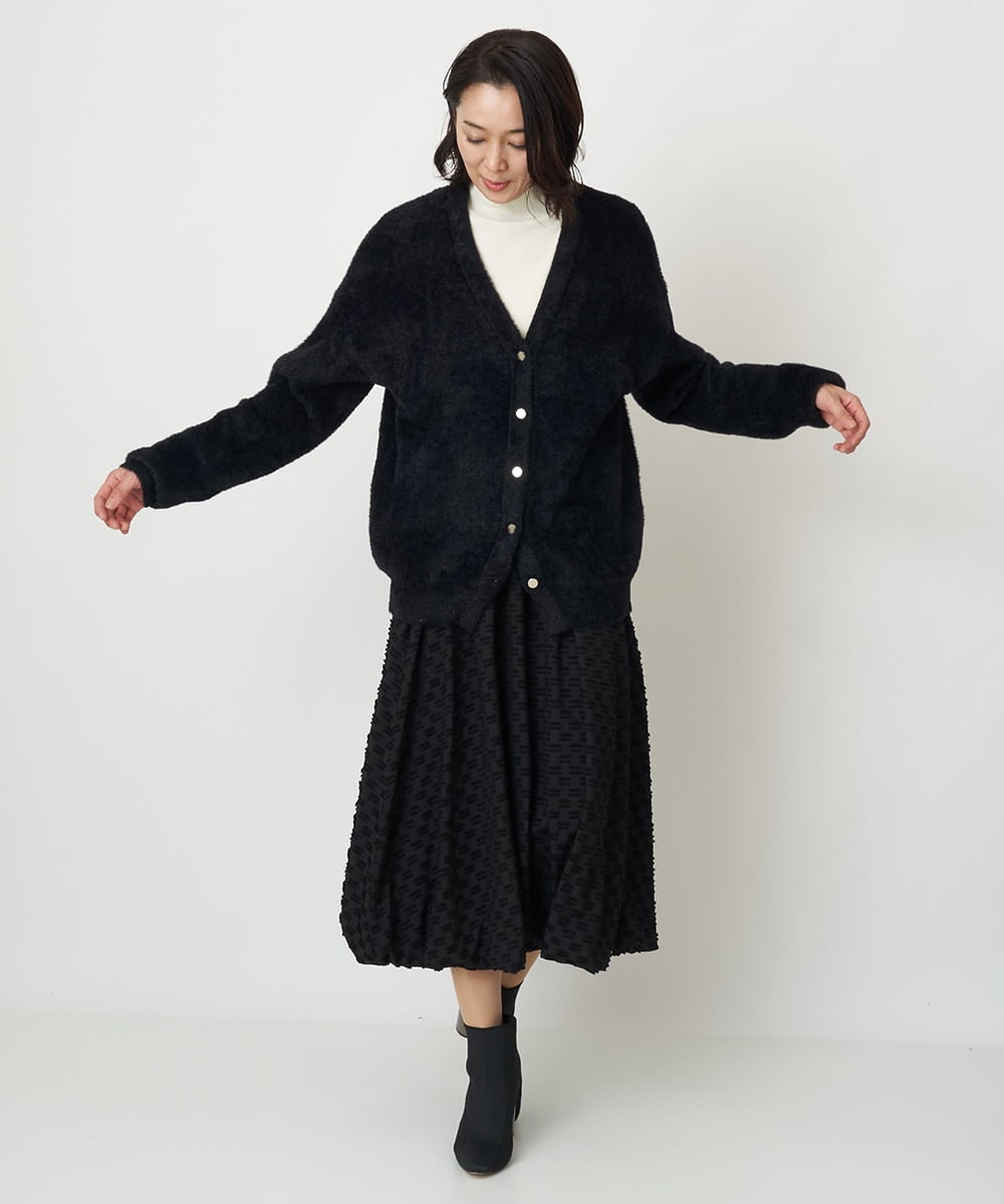 ZMFCW12120 al'aise modulation(アレーズモジュレーション) レイヤードライク配色ニットプルオーバー ホワイト