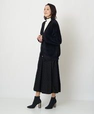 ZMFCW12120 al'aise modulation(アレーズモジュレーション) レイヤードライク配色ニットプルオーバー ホワイト