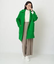 ZMFCW12120 al'aise modulation(アレーズモジュレーション) レイヤードライク配色ニットプルオーバー ホワイト