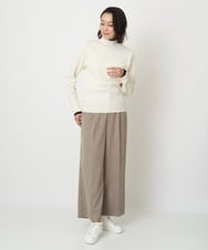 ZMFCW12120 al'aise modulation(アレーズモジュレーション) レイヤードライク配色ニットプルオーバー ホワイト