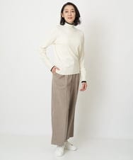 ZMFCW12120 al'aise modulation(アレーズモジュレーション) レイヤードライク配色ニットプルオーバー ホワイト