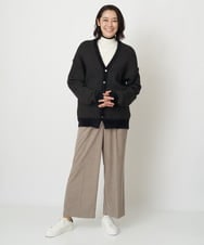 ZMFCW12120 al'aise modulation(アレーズモジュレーション) レイヤードライク配色ニットプルオーバー ホワイト