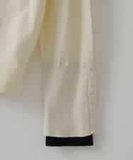 ZMFCW12120 al'aise modulation(アレーズモジュレーション) レイヤードライク配色ニットプルオーバー ホワイト